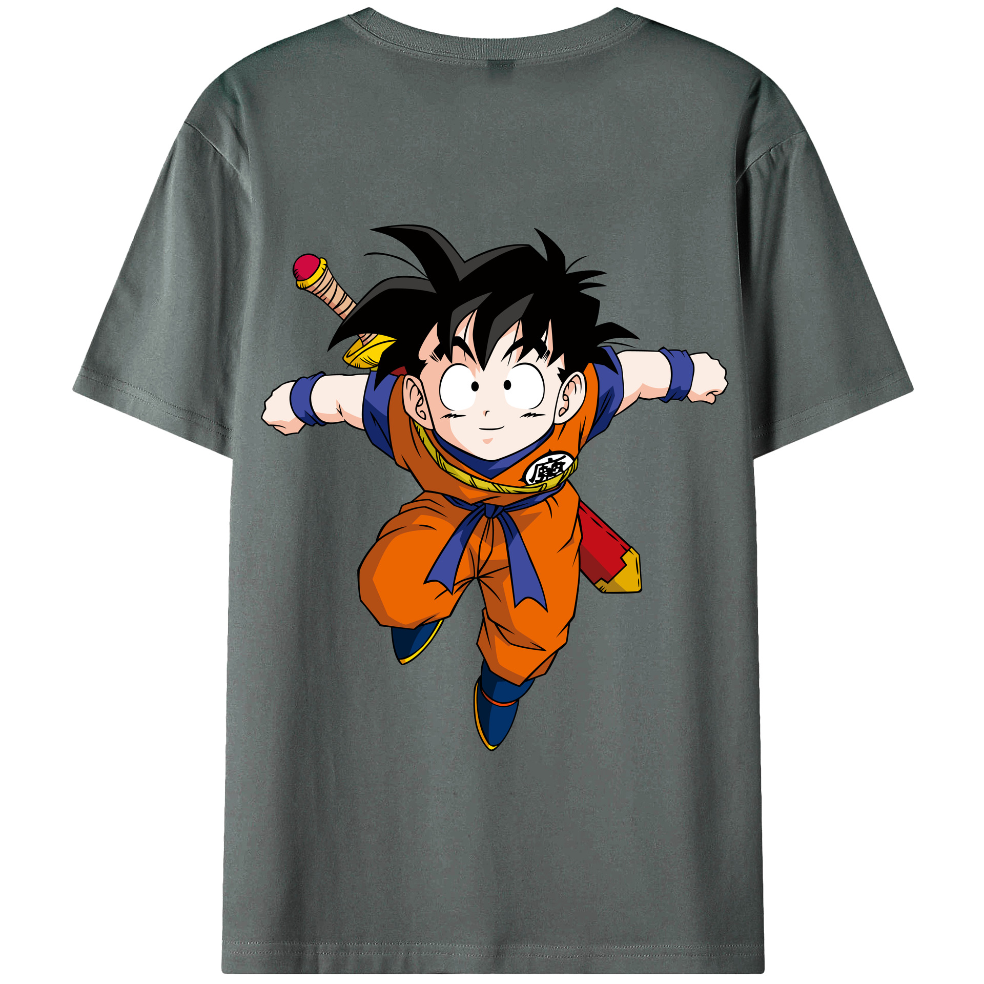 （画像用） ドラゴンボール 孫悟空（そん ごくう）Son Goku カカロット DRAGON BALL Kakarotto 綿100％半袖Tシャツ（背面プリント）
